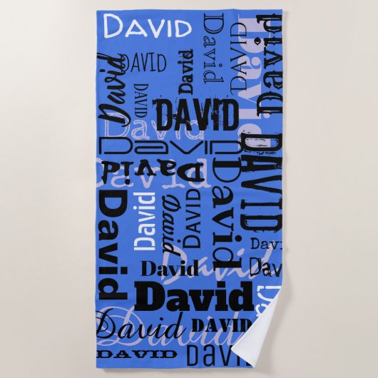VOTRE NOM SUR une serviette de plage (Devant)