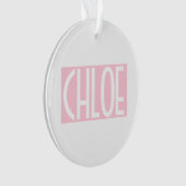 Votre nom | Texte blanc gras sur rose clair (devant)