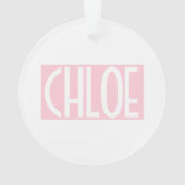 Votre nom | Texte blanc gras sur rose clair (dos)