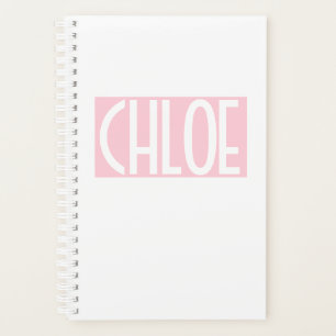Votre nom Texte blanc gras sur rose clair