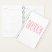 Votre nom | Texte blanc gras sur rose clair (Devant avec enveloppe)