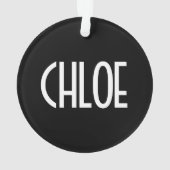 Votre nom, texte gras blanc | Noir (dos)