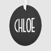 Votre nom, texte gras blanc | Noir (devant)