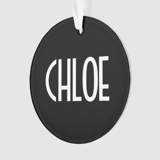 Votre nom, texte gras blanc | Noir (devant)