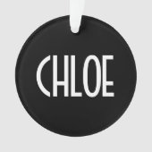 Votre nom, texte gras blanc | Noir (devant)