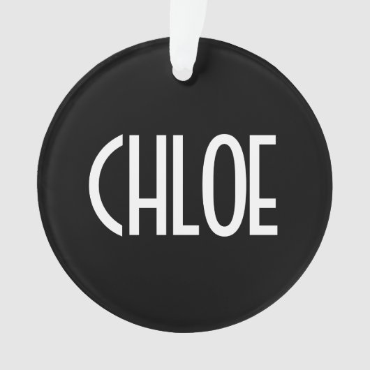 Votre nom, texte gras blanc | Noir (devant)