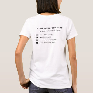 Votre nom Texte Info Entreprise T-shirt Exemple