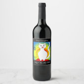 Votre Occasion Crazy Cat Lady Wine Étiquette (Devant)