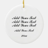 Votre ornement en céramique de création de photo (Dos)