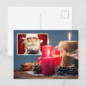 VOTRE PHOTO avec bougies carte postale de Noël per (Devant / Derrière)