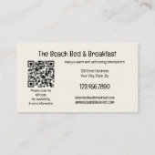 Votre photo Bed and Breakfast Beach Carte de visit (Dos)