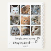 Votre Photo Collage Cute Cat Planner (Dos)