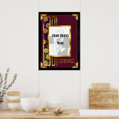 Votre photo dans un cadre Art déco bourguignon (Cuisine)