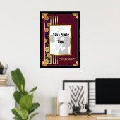 Votre photo dans un cadre Art déco bourguignon (Bureau à domicile)