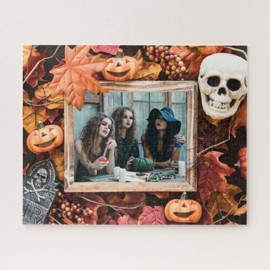 VOTRE PHOTO dans un cadre d'Halloween puzzle perso (Horizontal)