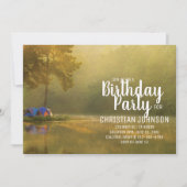 Votre photo de camping Invitation Anniversaire (Devant)
