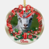 VOTRE PHOTO DE CHÈVRE avec ornement en céramique d (Devant)