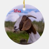 VOTRE PHOTO DE CHÈVRE avec ornement en céramique d (Dos)