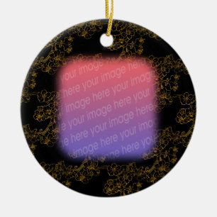 Votre photo Elegant or Floral Design Ornement