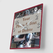 Votre photo et horloge murale de chien (Angle)