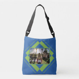 VOTRE photo et votre monogramme Sacs Motifs géomét