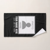 Votre photo ici Nom et âge (Serviette à main)