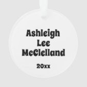 Votre photo Le premier ornement de bébé (dos)