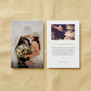 Votre photo mariage, carte de remerciements de bor