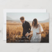 Votre photo mariage, carte de remerciements modern (Devant)