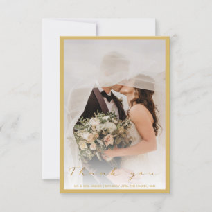 Votre photo mariage, script or et merci de la fron