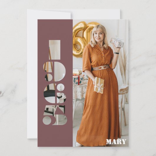 Votre photo née 1965 60e anniversaire Invitation (Devant)