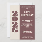 Votre photo née 1965 60e anniversaire Invitation (Dos)