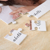 Votre Photo Nom Personnalisé Jigsaw Puzzle (Côté)