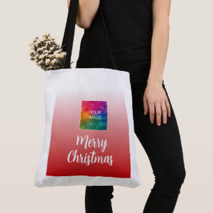 Votre photo ou logo Joyeux Noël Grand Sac épaule