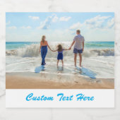 Votre photo Sparkling Wine Étiquette avec texte pe (Étiquettes simples)