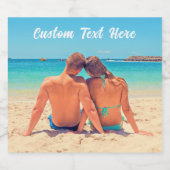 Votre photo Sparkling Wine Étiquettes avec texte p (Étiquettes simples)