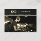 Votre photo techno music DJ gold Carte de visite (Devant)