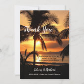 Votre photo Tropical Sunset Beach Carte de remerci (Devant)
