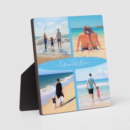 Votre plaque de collage de photos avec texte perso (Recto)