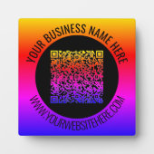 Votre plaque d'informations d'analyse de code QR a (Devant)