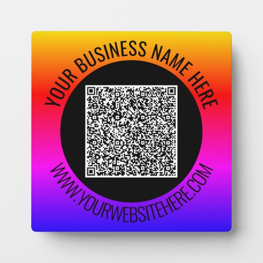 Votre plaque d'informations d'analyse de code QR a (Devant)