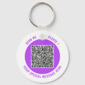 Votre porte-clés code QR avec texte et couleurs pe (Verso)