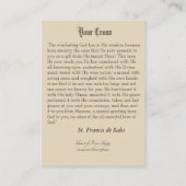 Votre Prière croisée Saint François de Vente Carte (Dos)