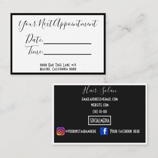 Votre prochain rendez-vous (Devant / Derrière)