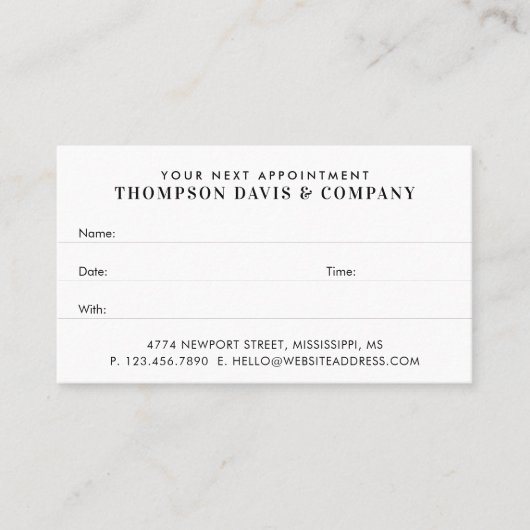 Votre prochain rendez-vous Marque professionnelle  (Devant)