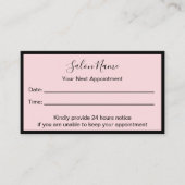 Votre prochain rendez-vous Salon de beauté rose pâ (Devant)