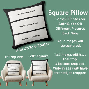Votre propre 6 6 photo(s) large(s) sur Coussin Car