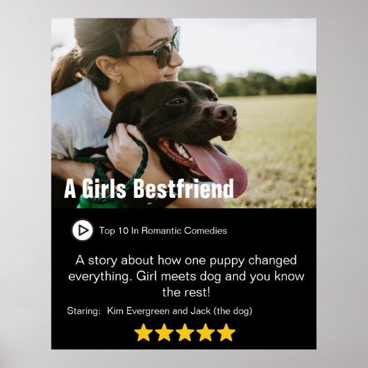 Votre propre affiche de cinéma personnalisée (Devant)