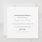 Votre propre carte de faire-part photo fiançailles (Dos)