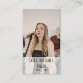 Votre propre Carte de visite de chanteuse photo (Devant)